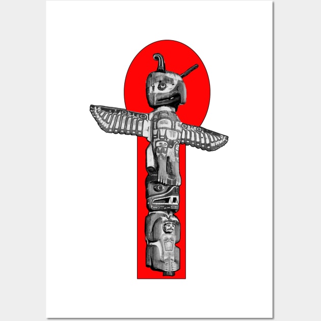 Totem talisman indigenous to North America Wall Art by Marccelus